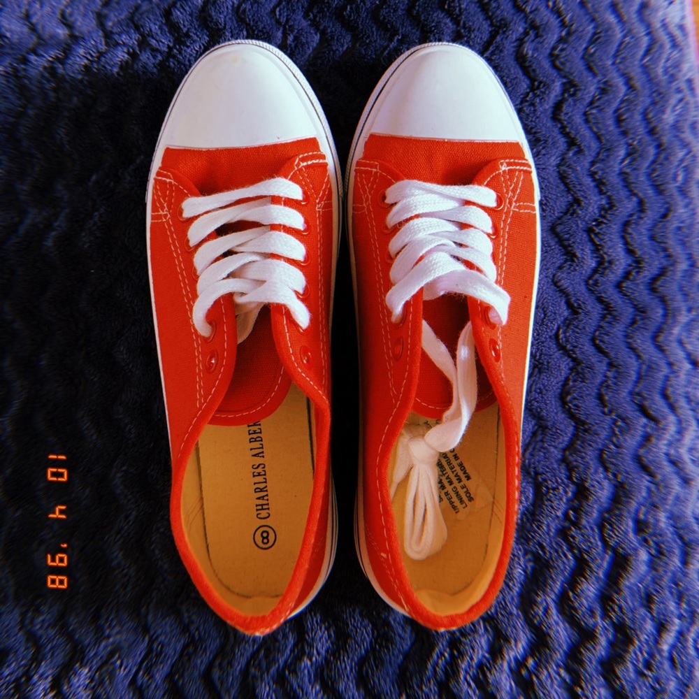 Red Charles albert shoes.